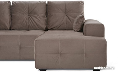 Угловой диван PirroGroup Питсбург угловой (правый, велюр, velvet latte)