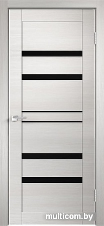 Межкомнатная дверь Velldoris Linea 6 70x200 (дуб белый поперечный, лакобель черный)