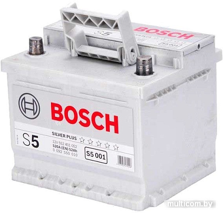Автомобильный аккумулятор Bosch S5 001 (552401052) 52 А/ч