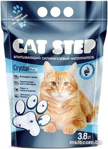 Наполнитель Cat Step Crystal Blue 3.8 л