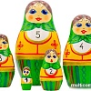 Развивающая игра Брестская Матрешка С числами (набор 5 шт)
