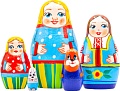Развивающая игра Брестская Матрешка Русская семья (набор 5 шт)