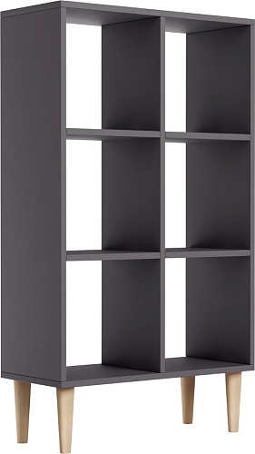 Стеллаж MONOFIX Одос Вертикальный 6 секций (графит)