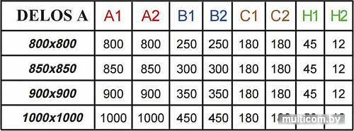 Душевой поддон Radaway Delos A 80x80 [SDA0808-01]