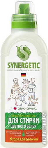 Гель для стирки Synergetic для цветного белья 0.75 л