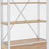 Стеллаж Hype Mebel Стандарт Люкс 50x170 (белый/дуб галифакс натуральный)