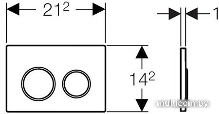 Geberit Omega 20 115.085.KH.1 (глянцевый хром/матовый хром)