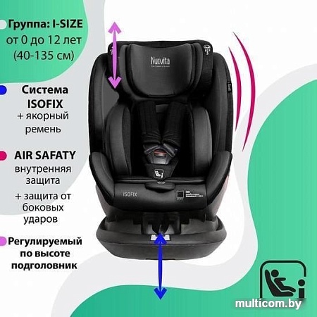 Детское автокресло Nuovita Maczione NiS2-1 (черный)