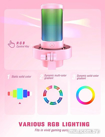 Микрофон FIFINE A8 (розовый)