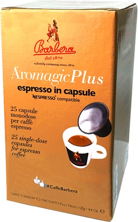 Кофе в капсулах Barbera Aromagic Nespresso Plus (25 порций)