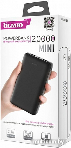 Портативное зарядное устройство Olmio MINI-20 20000mAh (черный)