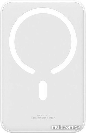 Внешний аккумулятор Baseus Magnetic Mini Wireless Fast Charge Power Bank 20W 20000mAh (белый)