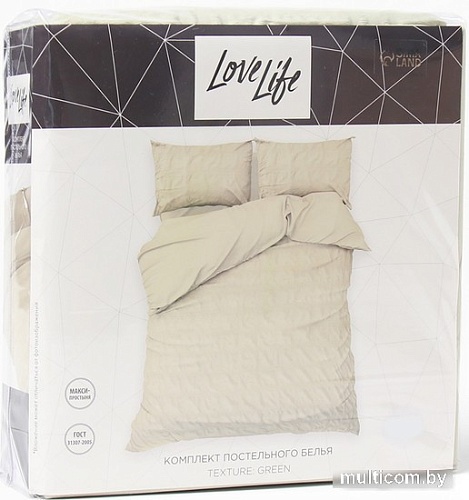 Постельное белье Love Life Texture 2сп 10323179 (зеленый)