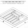 Лоток для столовых приборов Starax S-2289-G (серый)