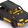 Игрушечный транспорт Нордпласт Джип Мустанг 160/1 (черный/желтый)