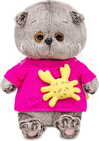 Классическая игрушка BUDI BASA Кот Басик Baby в лонгсливе с крабиком 10896433