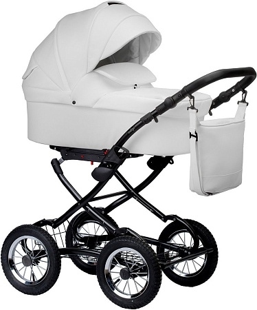 Универсальная коляска Indigo Barbara ECO Classic (2 в 1, be 05/белая кожа)