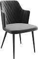 Стул с подлокотниками Мамадома Freddy (d10 Hematite Lux/черный)
