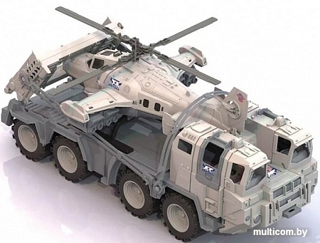 Нордпласт Военный тягач арктика с вертолетом 286