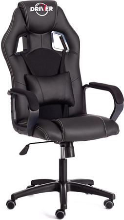 Кресло TetChair Driver (иск. кожа/ткань, черный/черный)