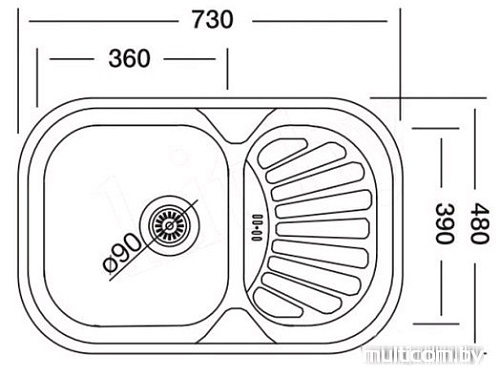 Кухонная мойка Kromevye EC 251