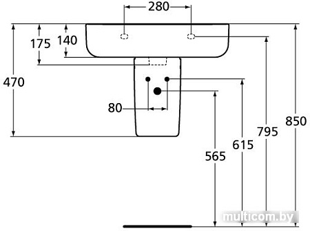 Умывальник Ideal Standard Connect ARC E787501 60x46