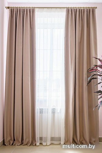 Комплект штор Decoretto Блэкаут дюна БД-K27 3x2.5 м (песочный, 2 шт)