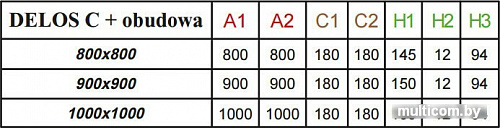 Душевой поддон Radaway Delos C со съемной панелью 90x90 [4C99170-03]