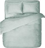 Блакiт Страйп-сатин Евро 70х70 4252/1 14-4504 (серо-бирюзовый)