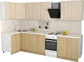 Угловая кухня Хоум Лайн Луиза 1200х2600 угловой (флитвуд шампань/флитвуд белый)