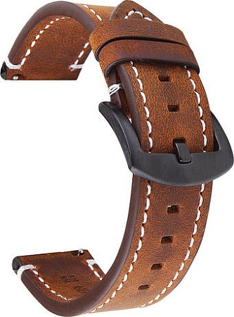 Ремешок Rumi кожаный Leather GT3 20 мм (темно-коричневый)