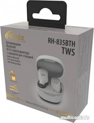 Наушники Ritmix RH-835BTH TWS (белый)