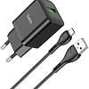 Сетевое зарядное Hoco N26 MicroUSB (черный)
