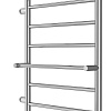 Полотенцесушитель TERMINUS Аврора П8 500х800 (с 2 полками и боковым подключением 500 слева)