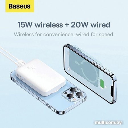 Внешний аккумулятор Baseus Magnetic Mini Wireless Fast Charge Power Bank 10000mAh 20W (черный)