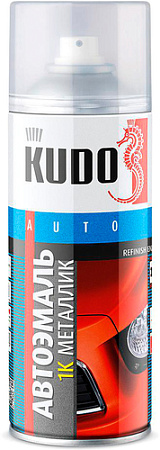 Автомобильная краска Kudo 1K эмаль автомобильная ремонтная металлик KU-42450 (520 мл, 199 Silver)