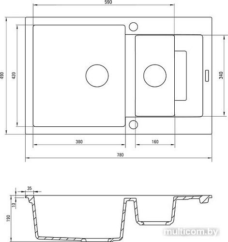 Кухонная мойка Deante Rapido ZQK G513 (графитовый металлик)