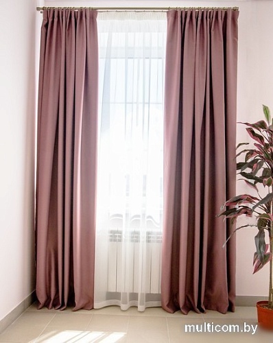 Комплект штор Decoretto Блэкаут роза БР-K16 3.25x2.5 м (розовый, 2 шт)