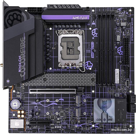 Материнская плата Colorful Colorfire B760M-Meow WiFi D5 Purple