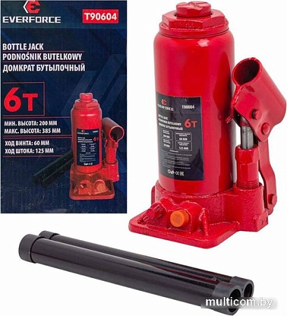 Бутылочный домкрат Everforce EF-T90604 6т
