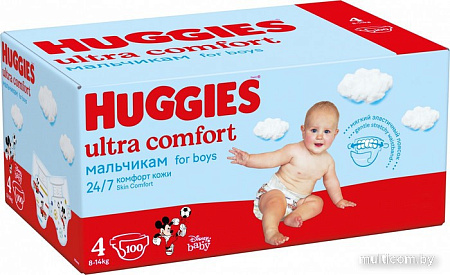 Подгузники Huggies Ultra Comfort 4 Disney Box Boy (100 шт)