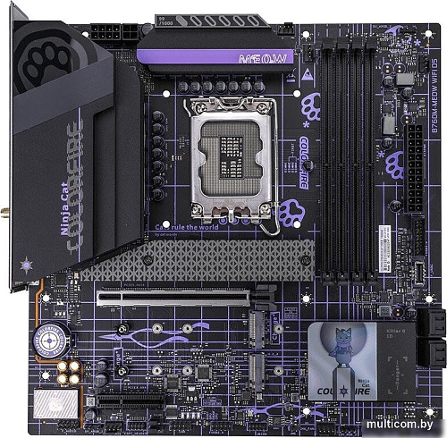 Материнская плата Colorful Colorfire B760M-Meow WiFi D5 Purple