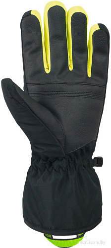 Горнолыжные перчатки Reusch Snow King 6201198-7800 (р-р 7, Black/Dress Blue/Safety Yellow)