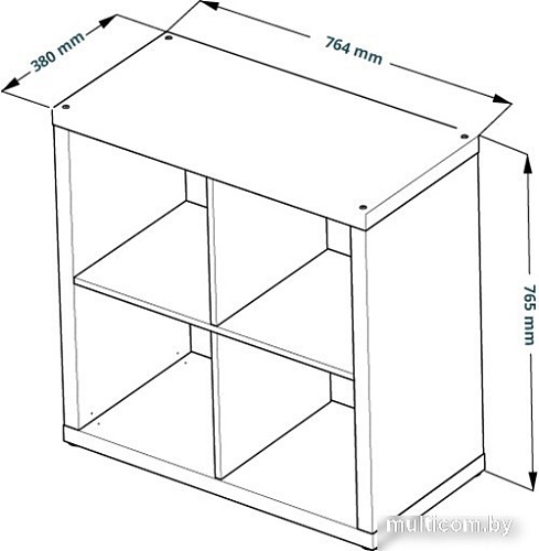 Стеллаж Mebelain Фора 4 (белый)