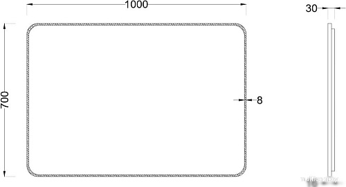 Roxen Зеркало Simon Long 510205-100B 100x70