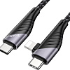 Кабель Hoco U95 Freeway PD USB Type-C - USB Type-C/Lightning (1.2 м, черный)