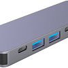 USB-хаб Deppa USB-C адаптер для MacBook 7 в 1 (графит)