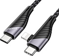 Кабель Hoco U95 Freeway PD USB Type-C - USB Type-C/Lightning (1.2 м, черный)