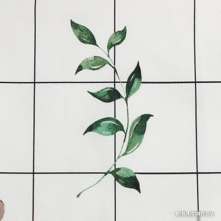 Полотенце Этель Flora вид 2 7561823 (белый/зеленый/оранжевый)