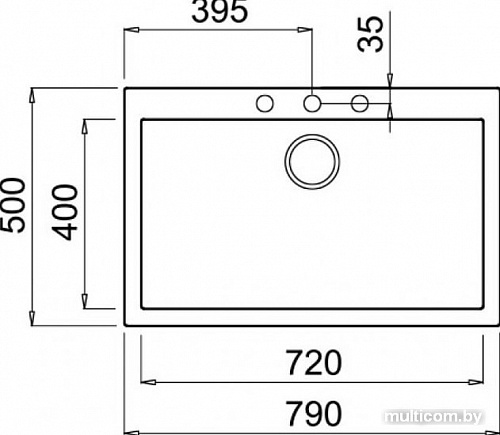 Кухонная мойка Elleci Quadra 130 Bianco G52